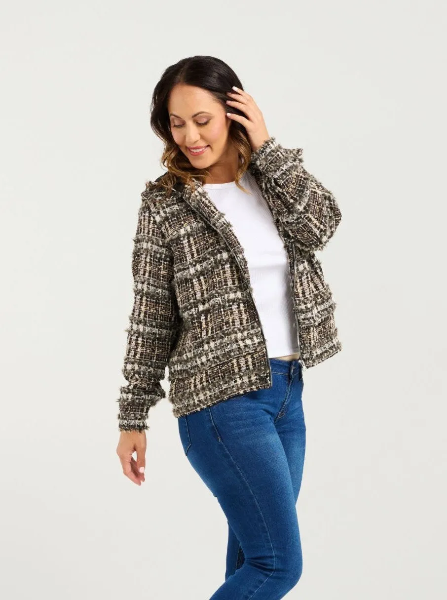 Sandy Jacket - Textured Plaid