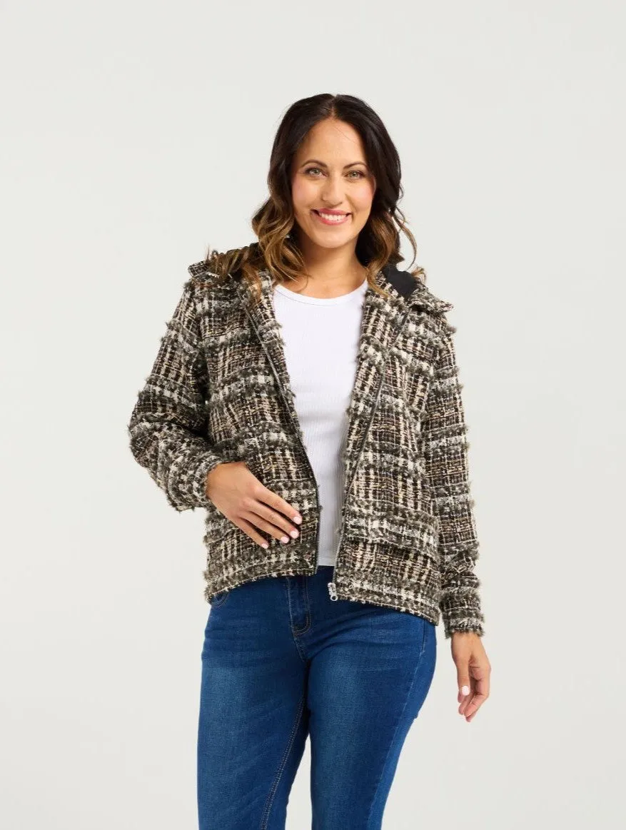 Sandy Jacket - Textured Plaid