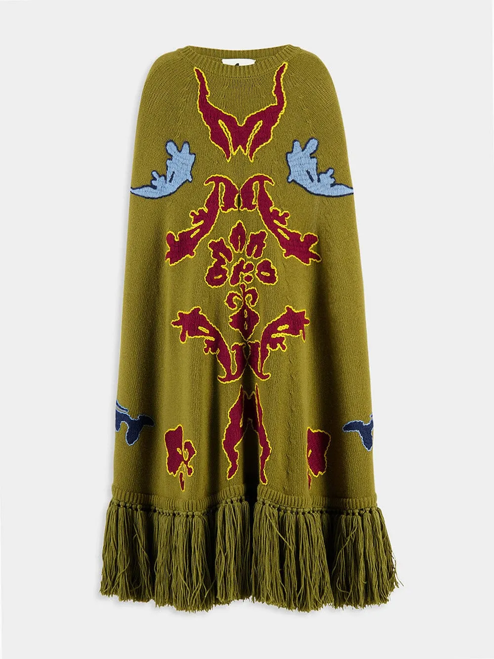 Saphire Embroidered Knitted Cape