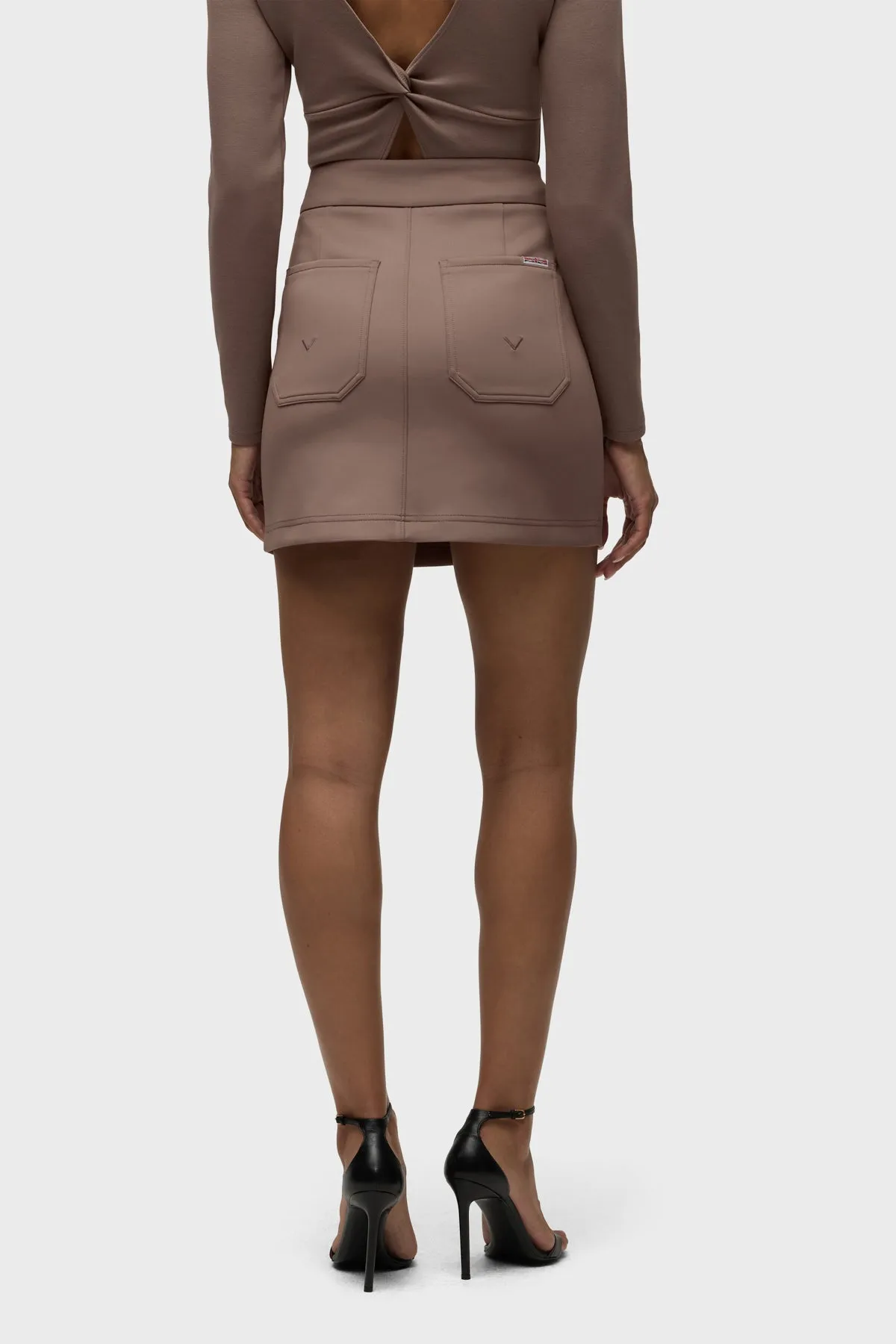 Seamed Mini Skirt