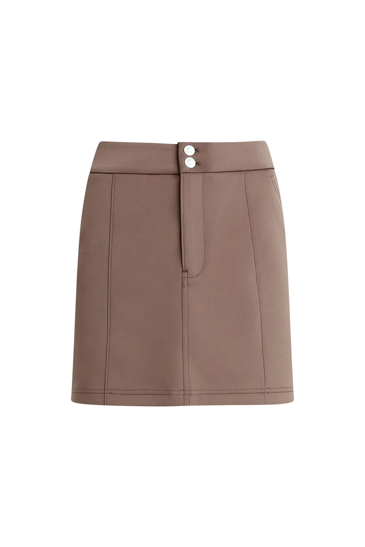 Seamed Mini Skirt
