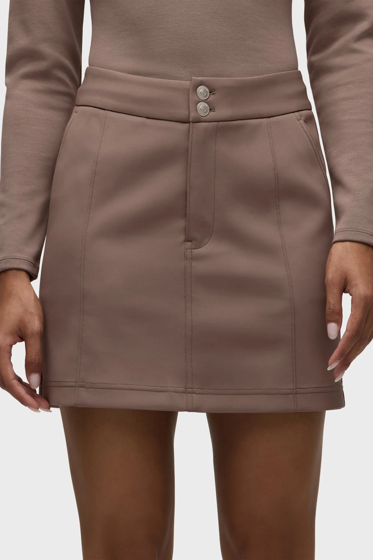 Seamed Mini Skirt