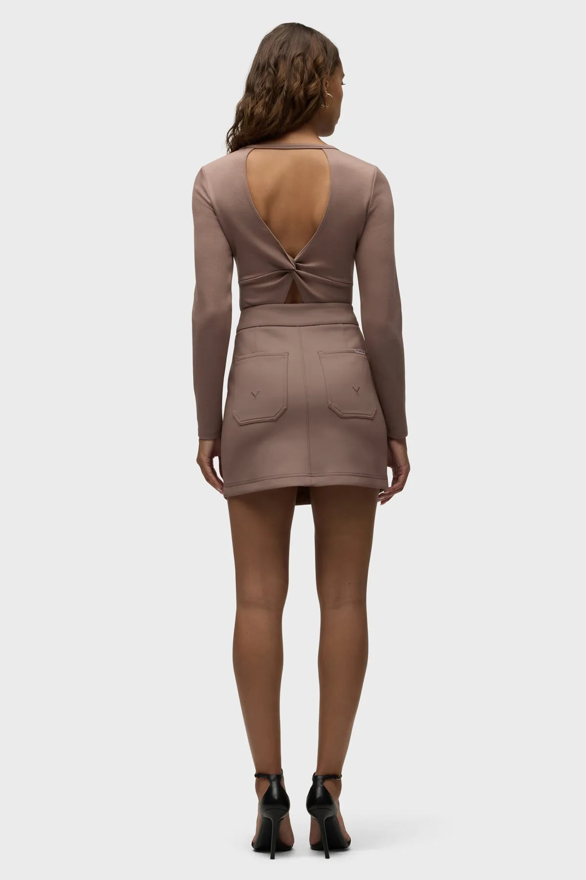 Seamed Mini Skirt