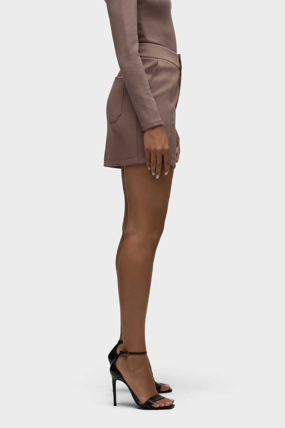 Seamed Mini Skirt