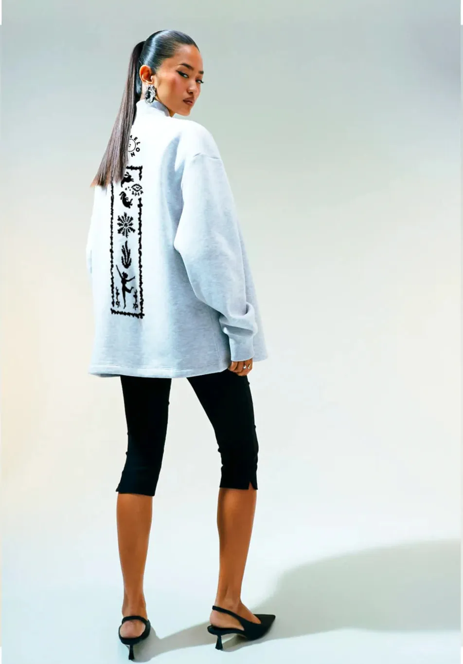 Slate Cotton Zip-Up Jacket