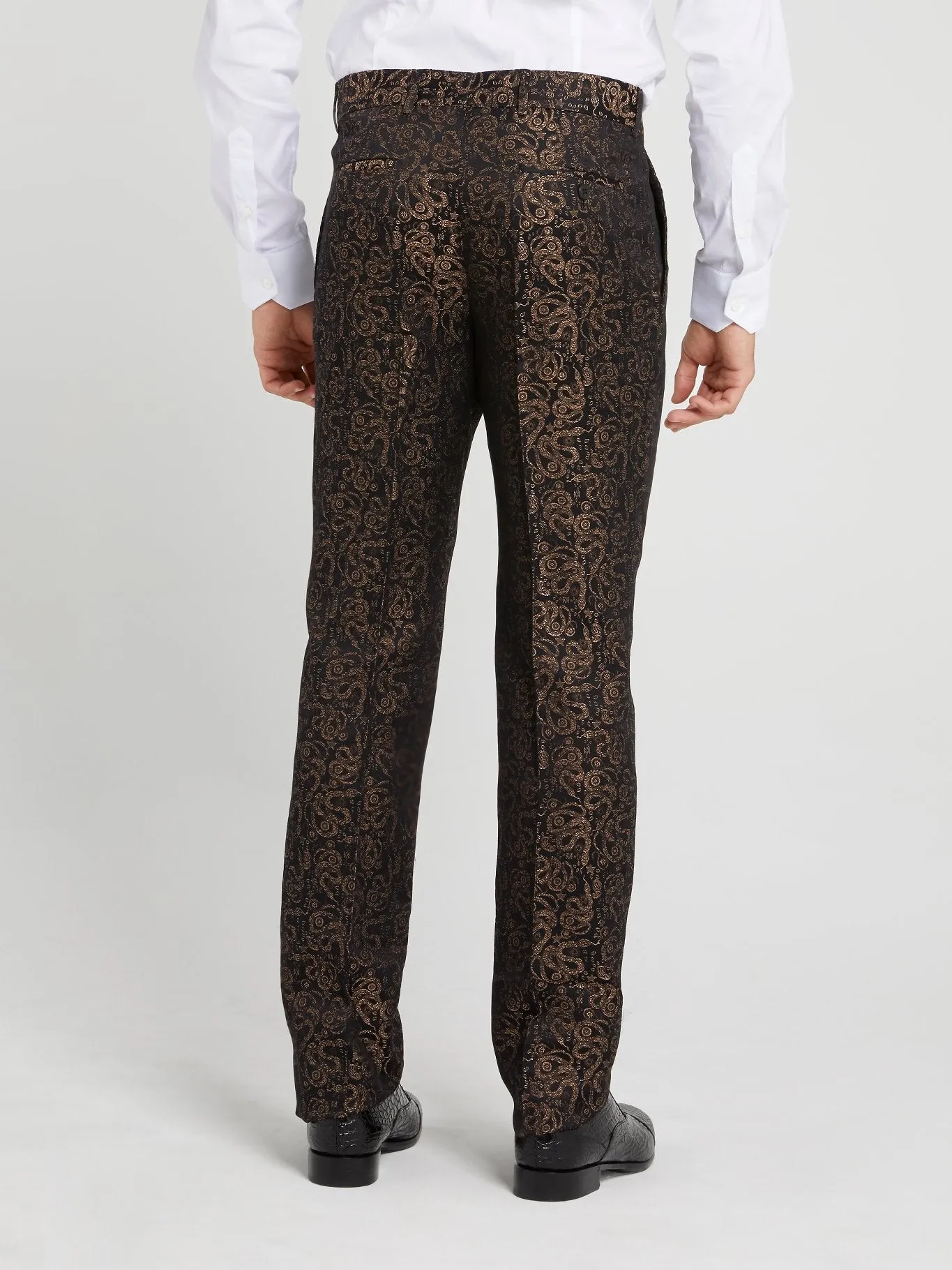 Snake Print Suit Trousers