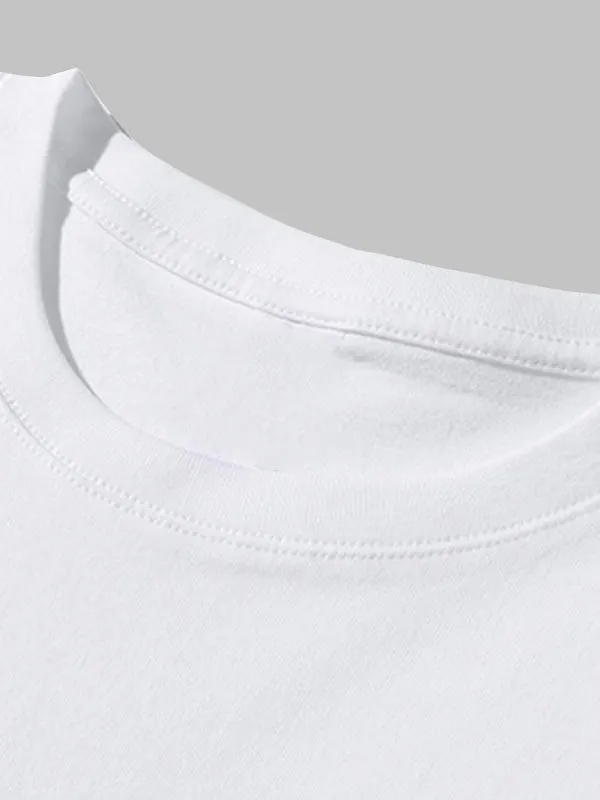 Solid Color Cotton T-Shirt