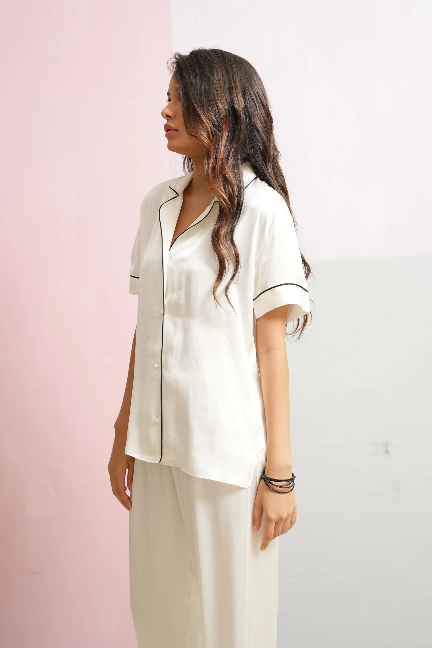 S/S PJ SET WHITE