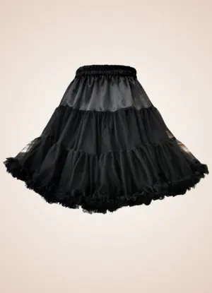 Steampunk Black Ruffled Skirt