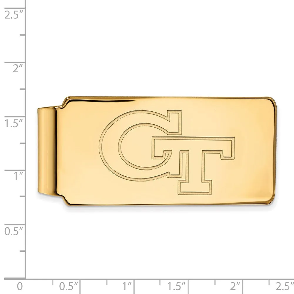 Sterling Silver Gold-plated Georgia Institute of Technology G-T Money Clip
