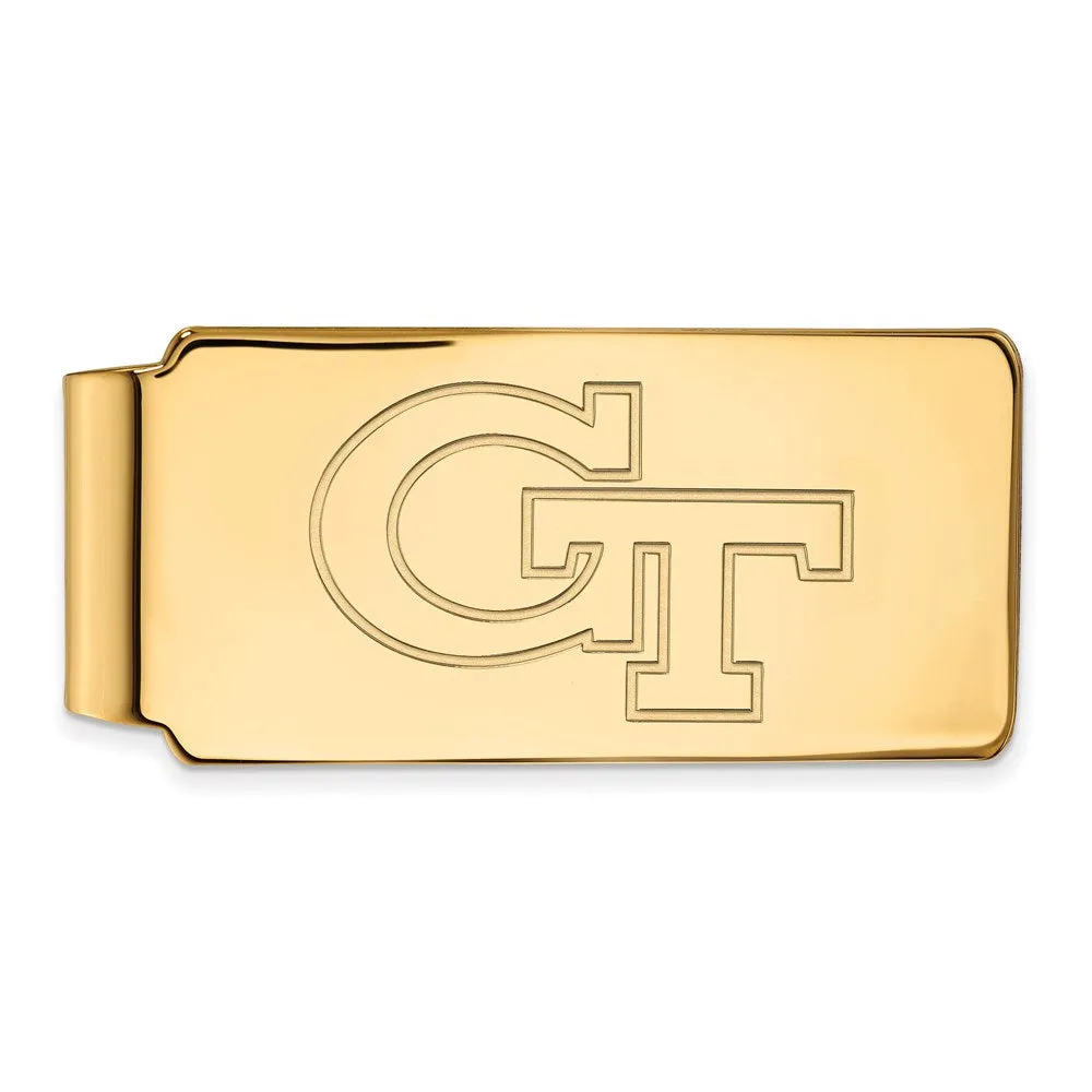 Sterling Silver Gold-plated Georgia Institute of Technology G-T Money Clip