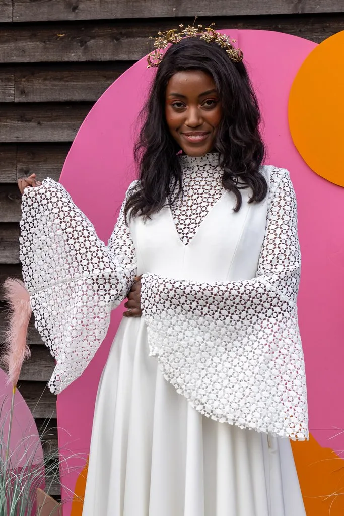 Strawberry Split bell sleeve top