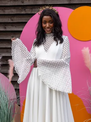 Strawberry Split bell sleeve top