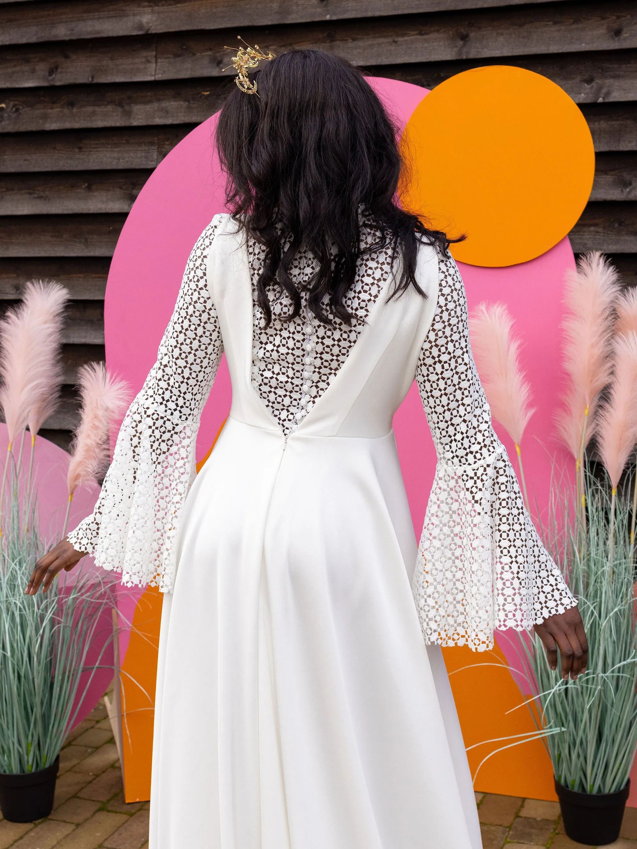 Strawberry Split bell sleeve top