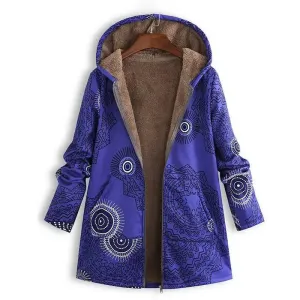 Stylish patterned women's parka, Sanja - warm and cozy