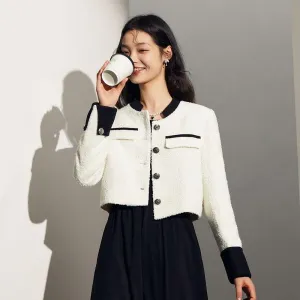 Stylish Slim Fit Contrast Color Jacket for Autumn and Winter