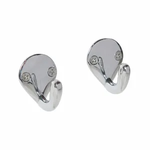 Syneco 40mm Chrome Plated Robe Hook - 2 Pack