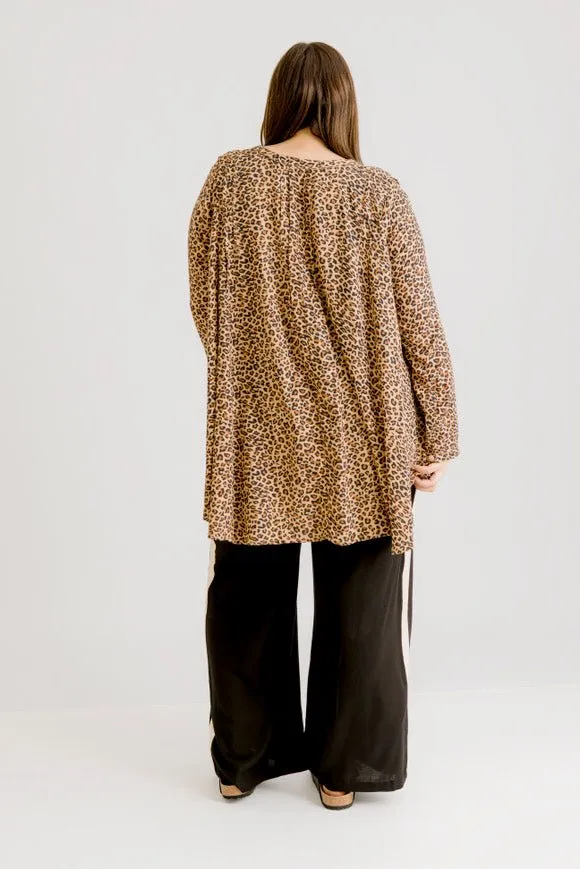 Tanzania Pintuck Leopard Shirt
