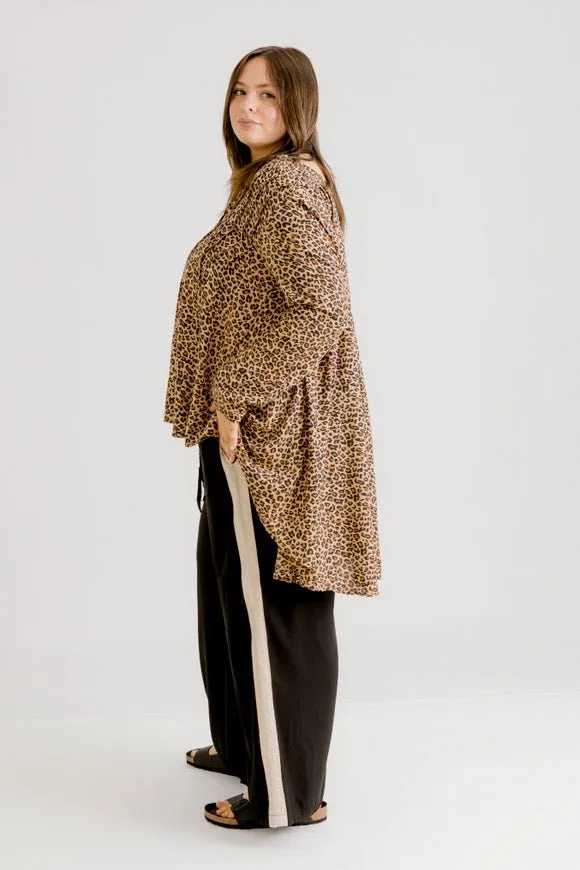 Tanzania Pintuck Leopard Shirt