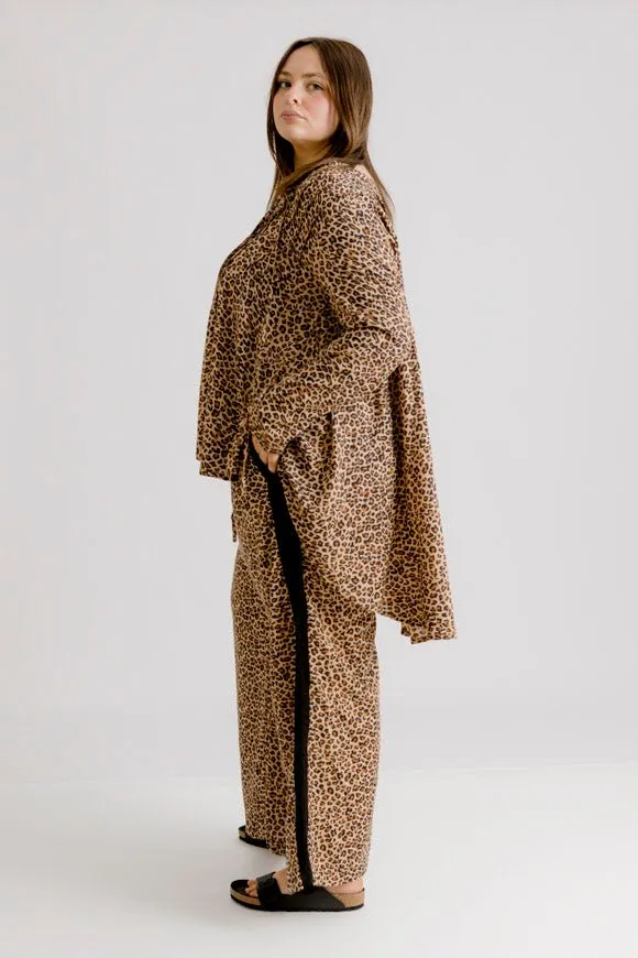 Tanzania Pintuck Leopard Shirt