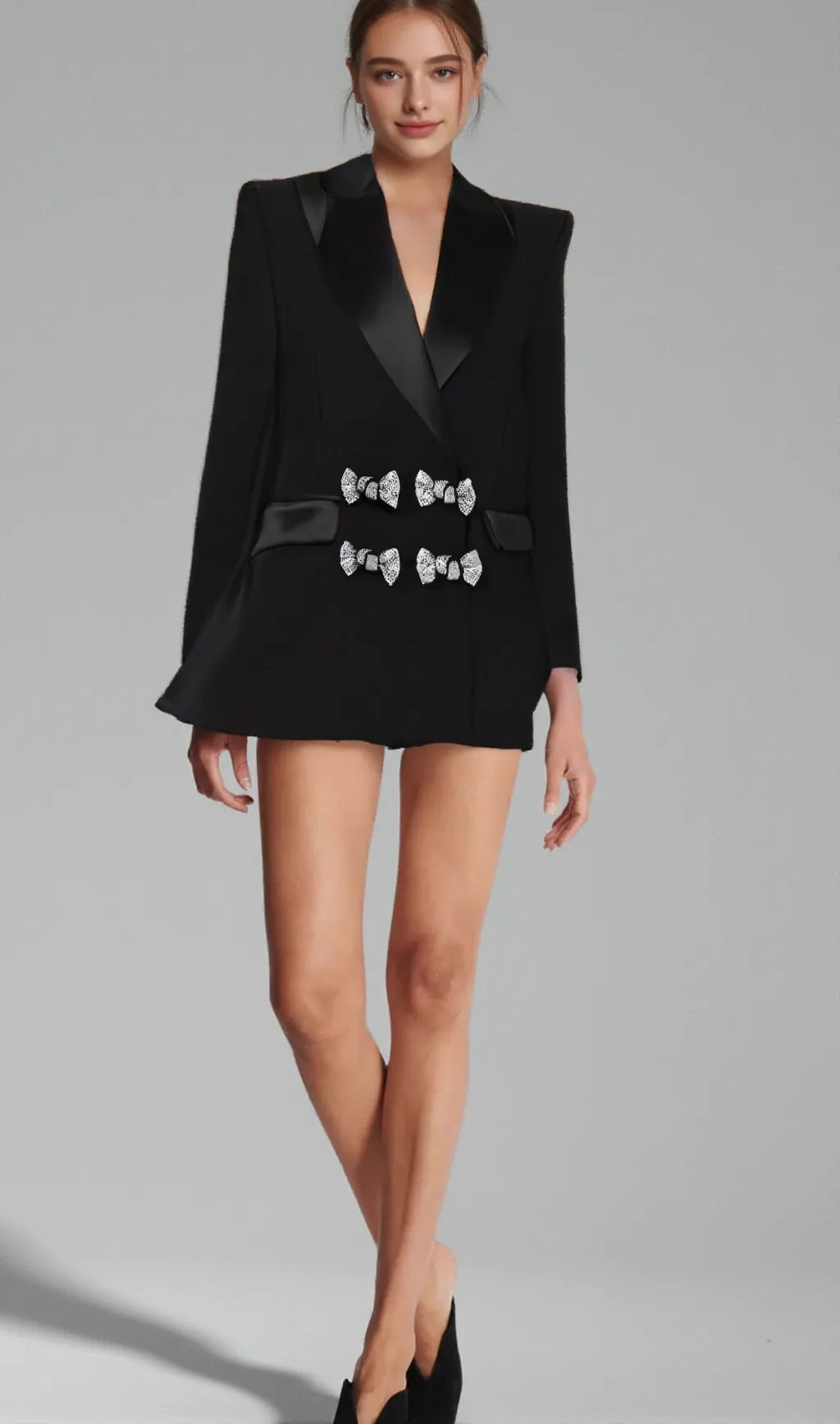 Thala crystal-embellished bow blazer