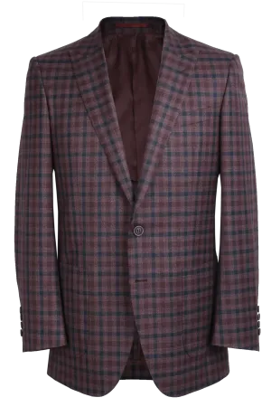 The Arnold Jacket - Cavanni Burgundy/Navy Gingham