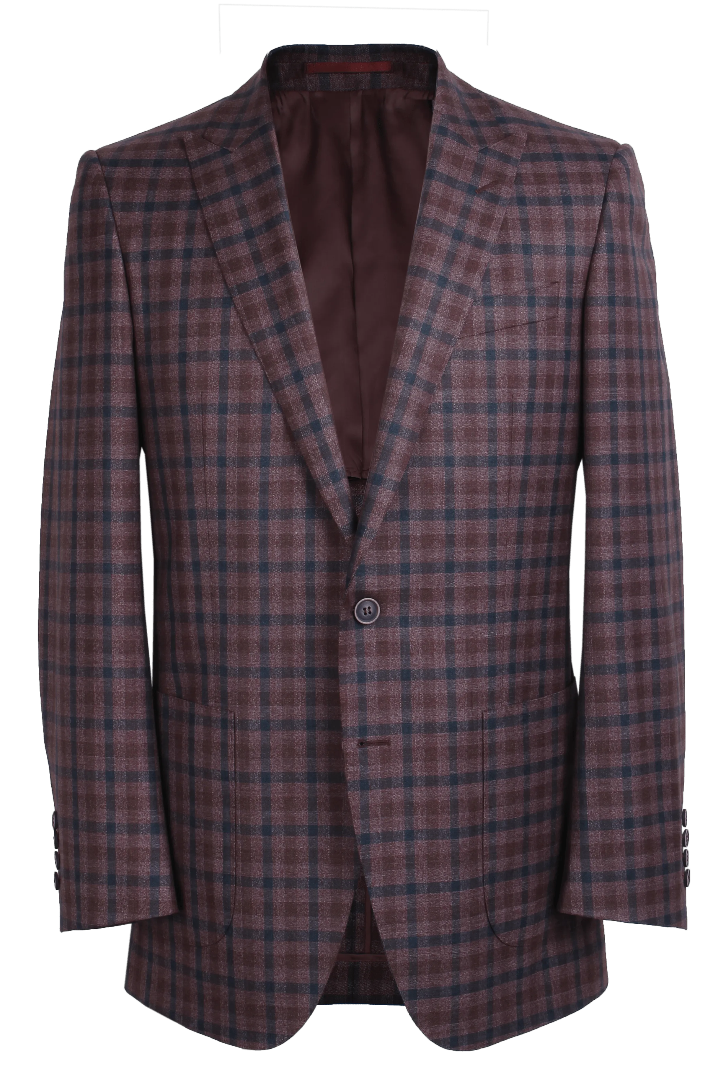 The Arnold Jacket - Cavanni Burgundy/Navy Gingham