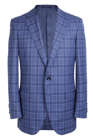 The Byron Jacket - Scabal Destroyed Blue Plaid