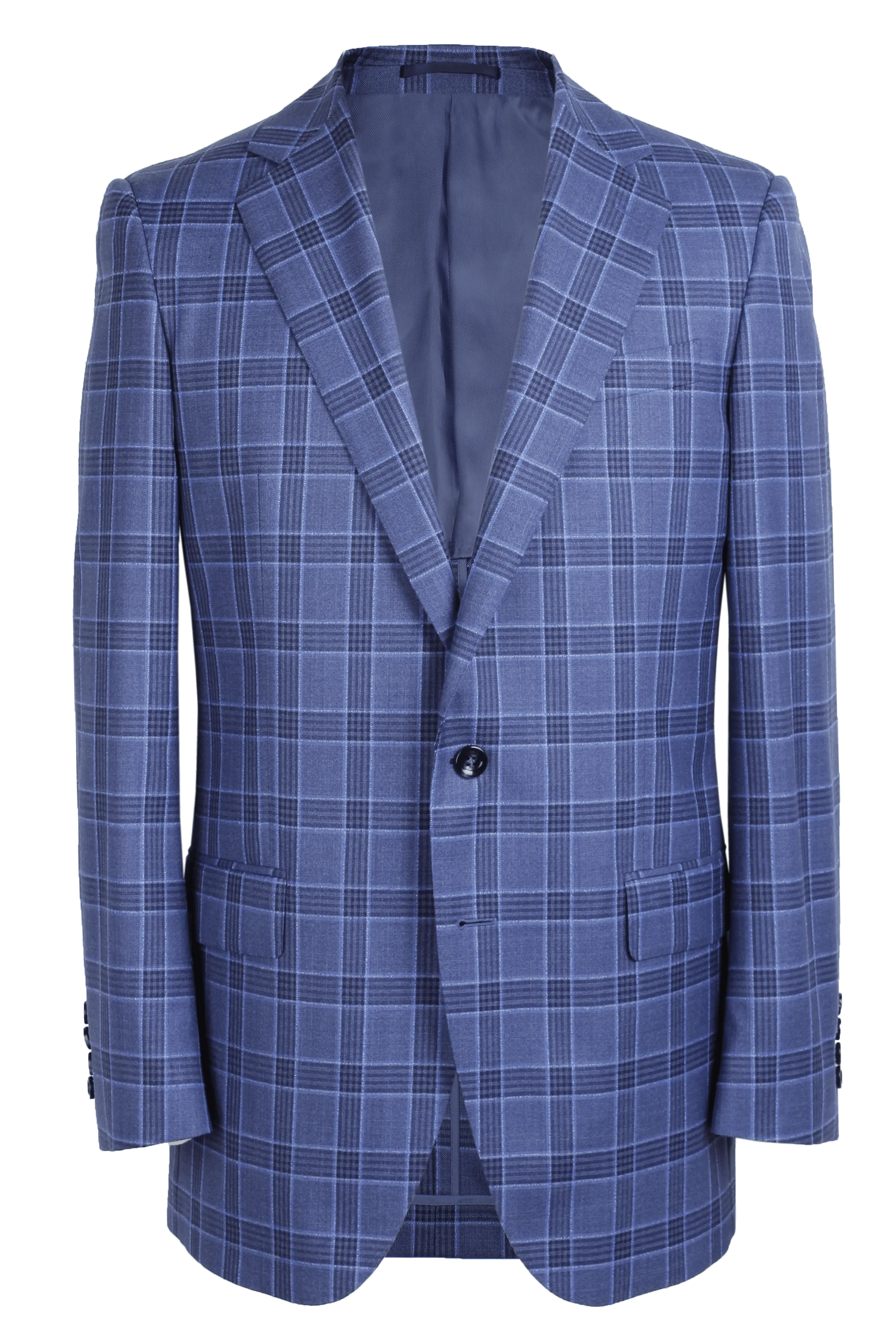 The Byron Jacket - Scabal Destroyed Blue Plaid
