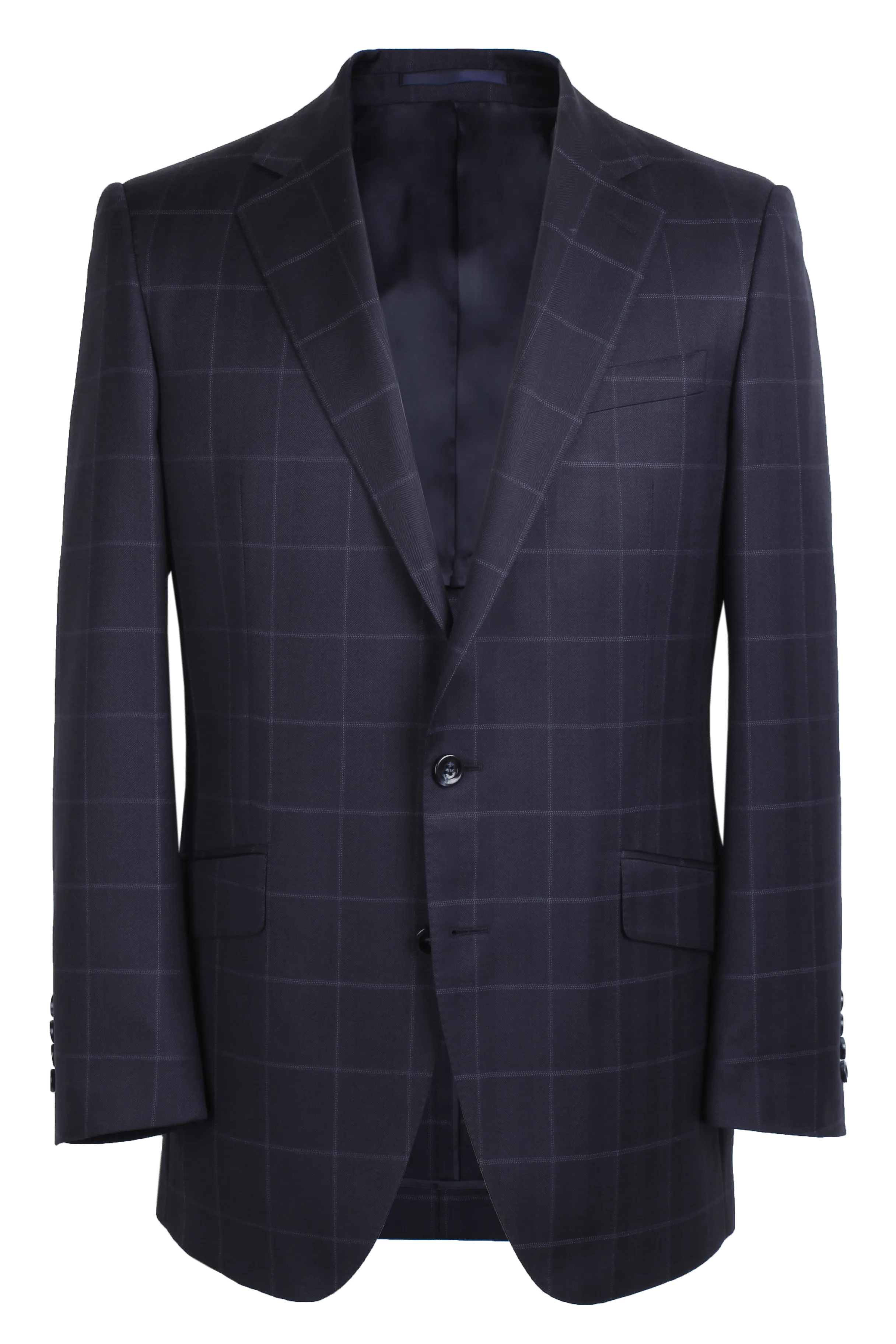 The Byron Jacket - Scabal Navy Windowpane