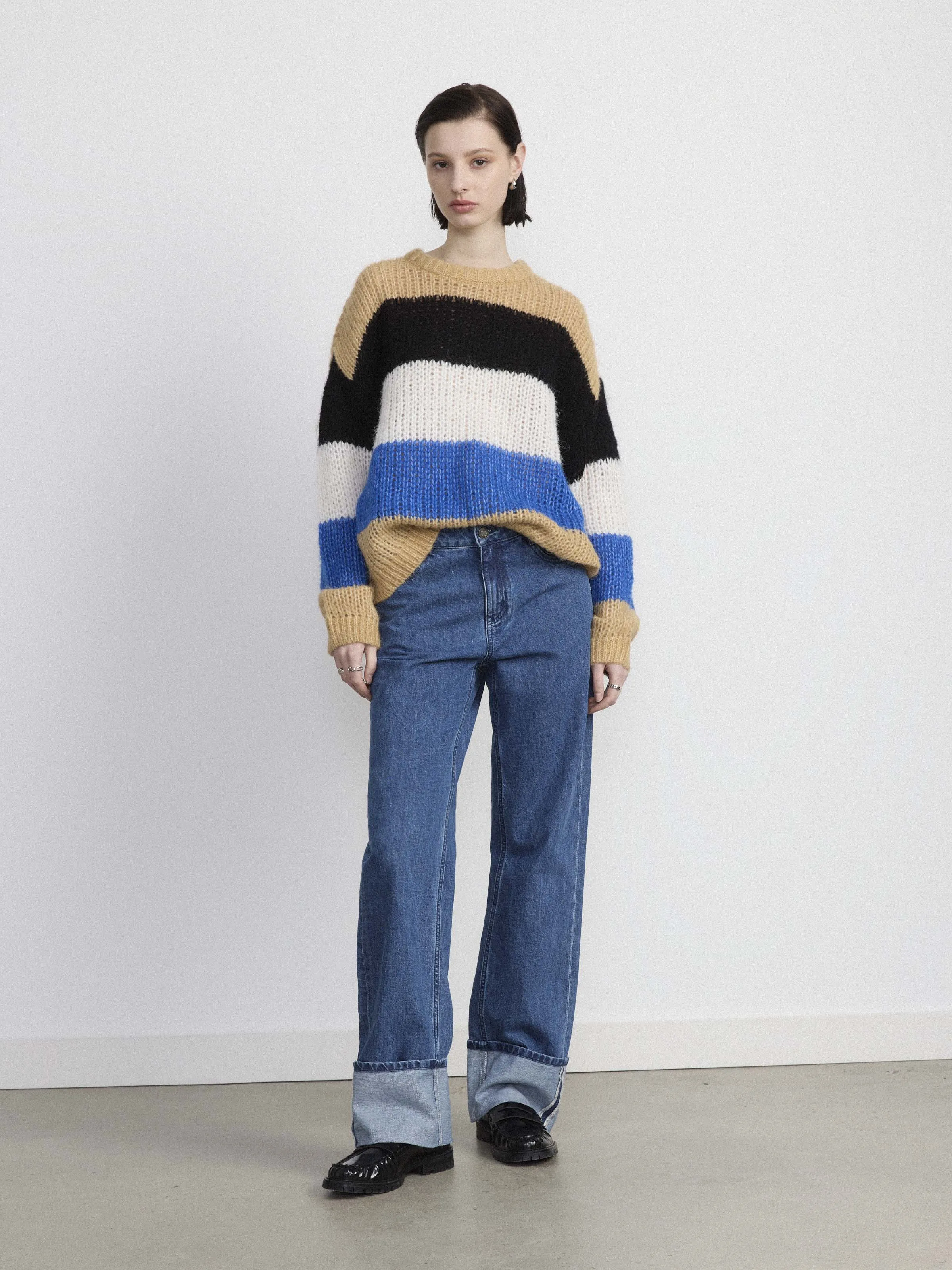 The Fuzzy Sweater in Nautical Blue