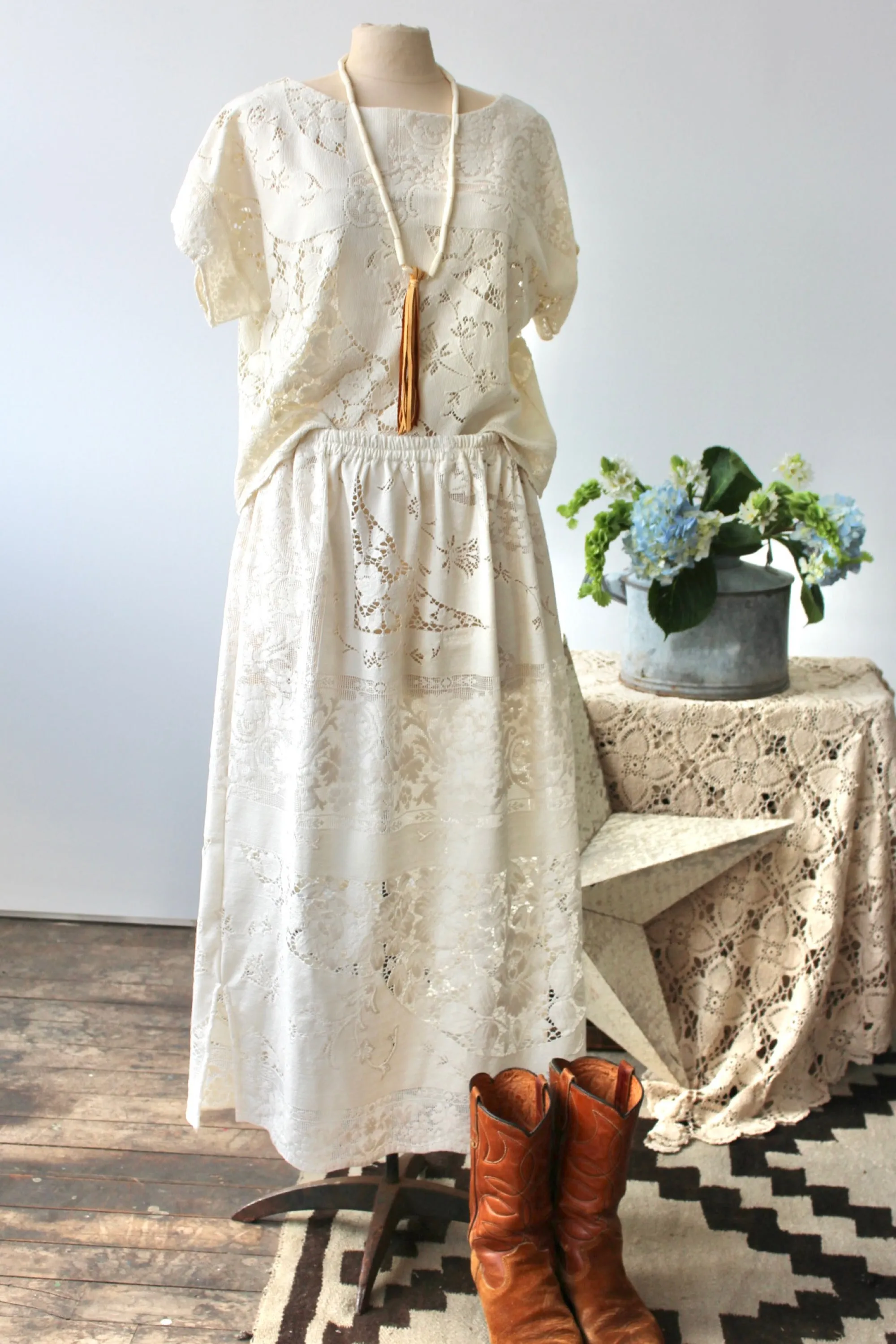 The Highlands Foundry Heirloom Crochet Skirt THF92