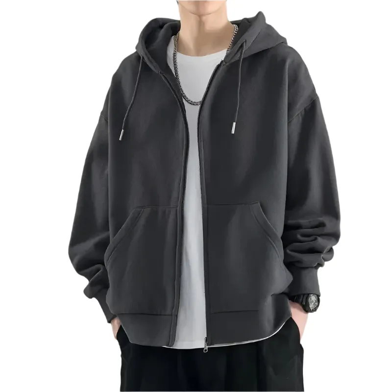 Troy – Retro Zip-Up Men’s Hoodie Jacket