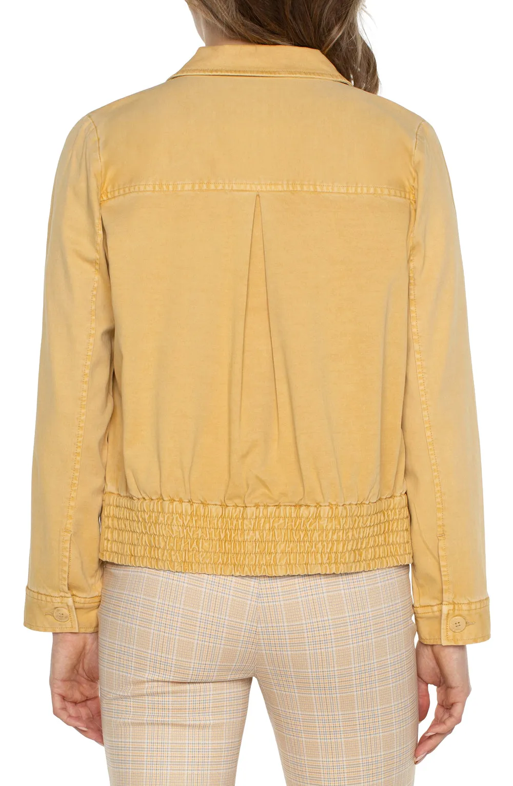 Trucker Jacket With Elastic Waistband - SALE