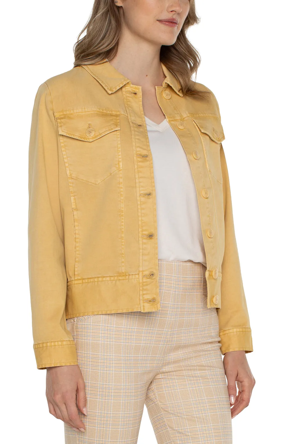 Trucker Jacket With Elastic Waistband - SALE
