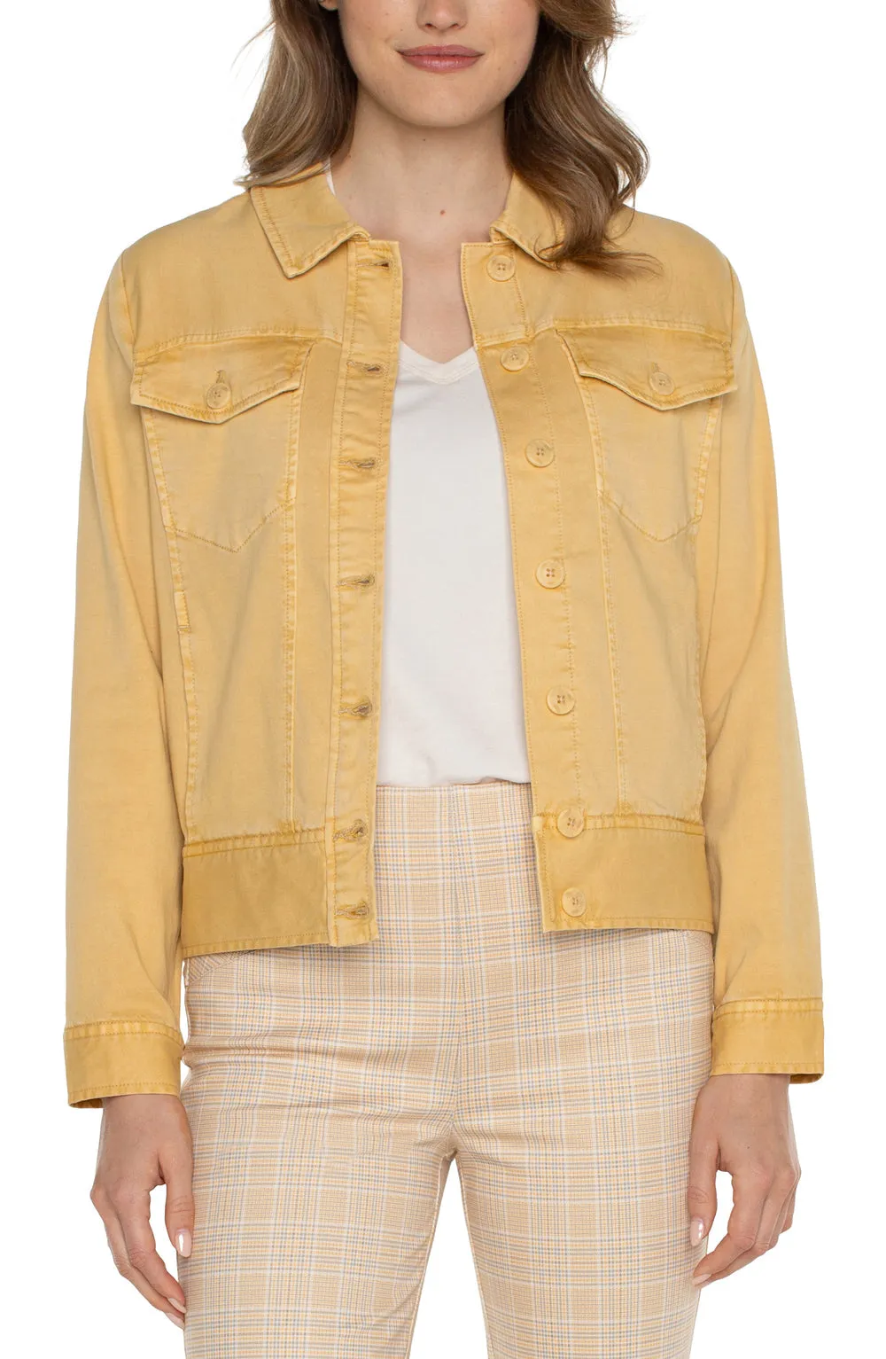 Trucker Jacket With Elastic Waistband - SALE