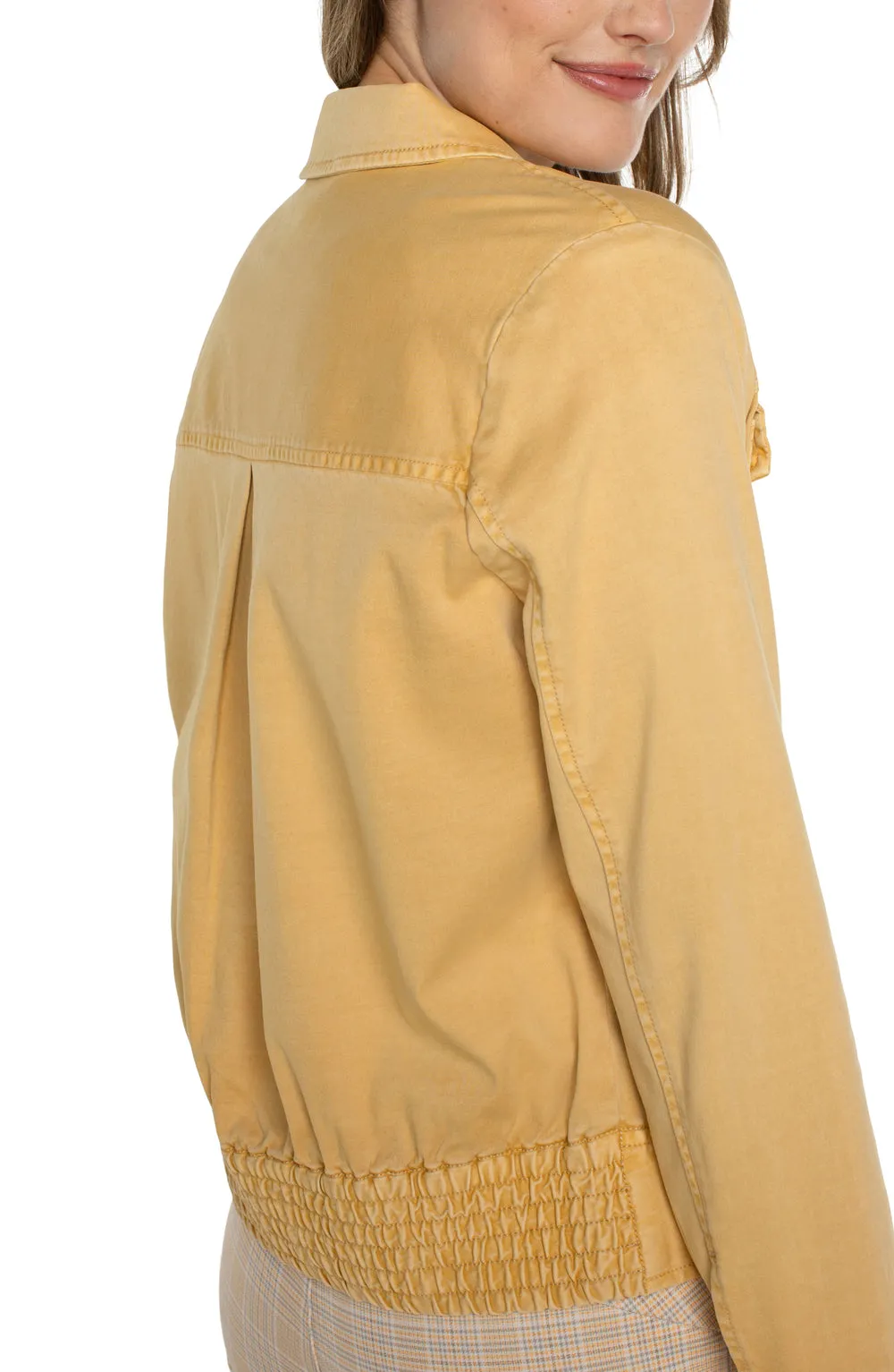 Trucker Jacket With Elastic Waistband - SALE