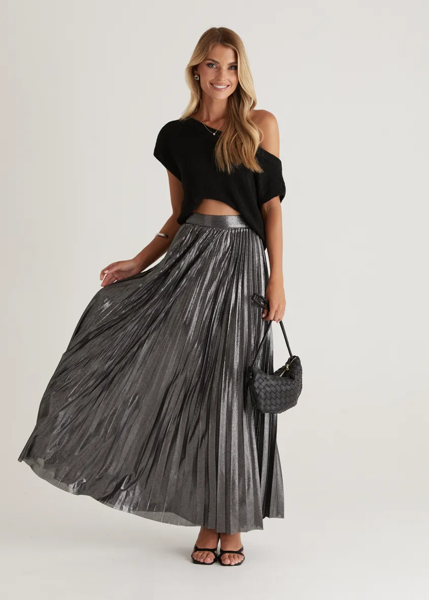 Twilight Midi Skirt - Charcoal