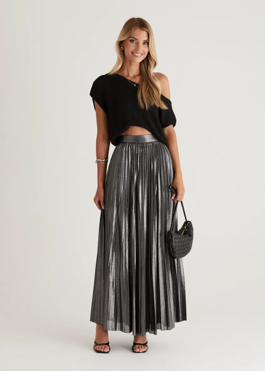 Twilight Midi Skirt - Charcoal
