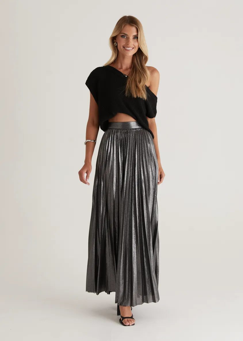 Twilight Midi Skirt - Charcoal