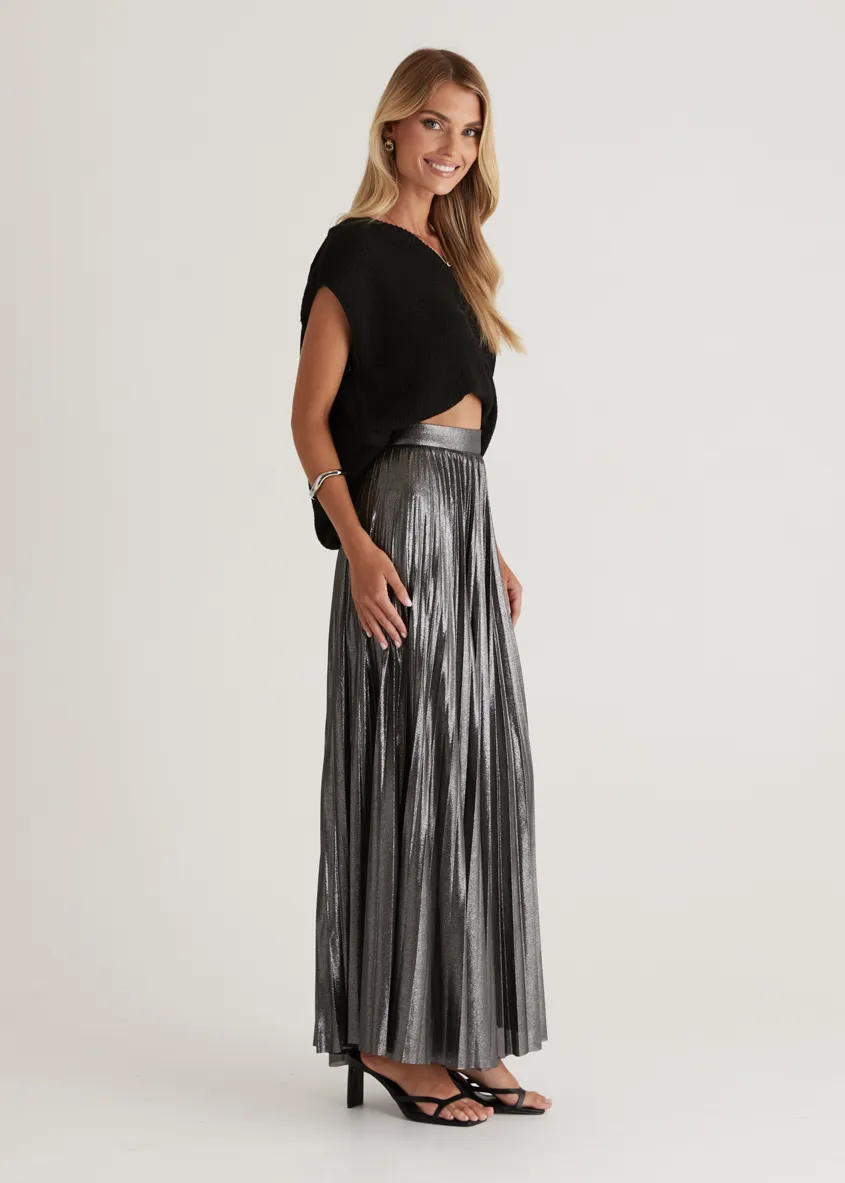 Twilight Midi Skirt - Charcoal