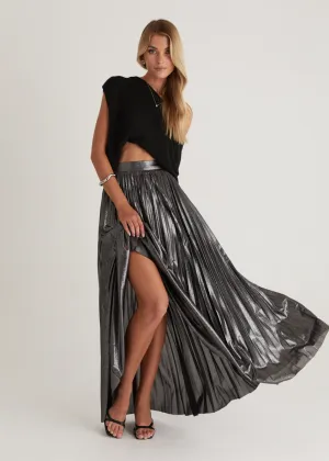 Twilight Midi Skirt - Charcoal