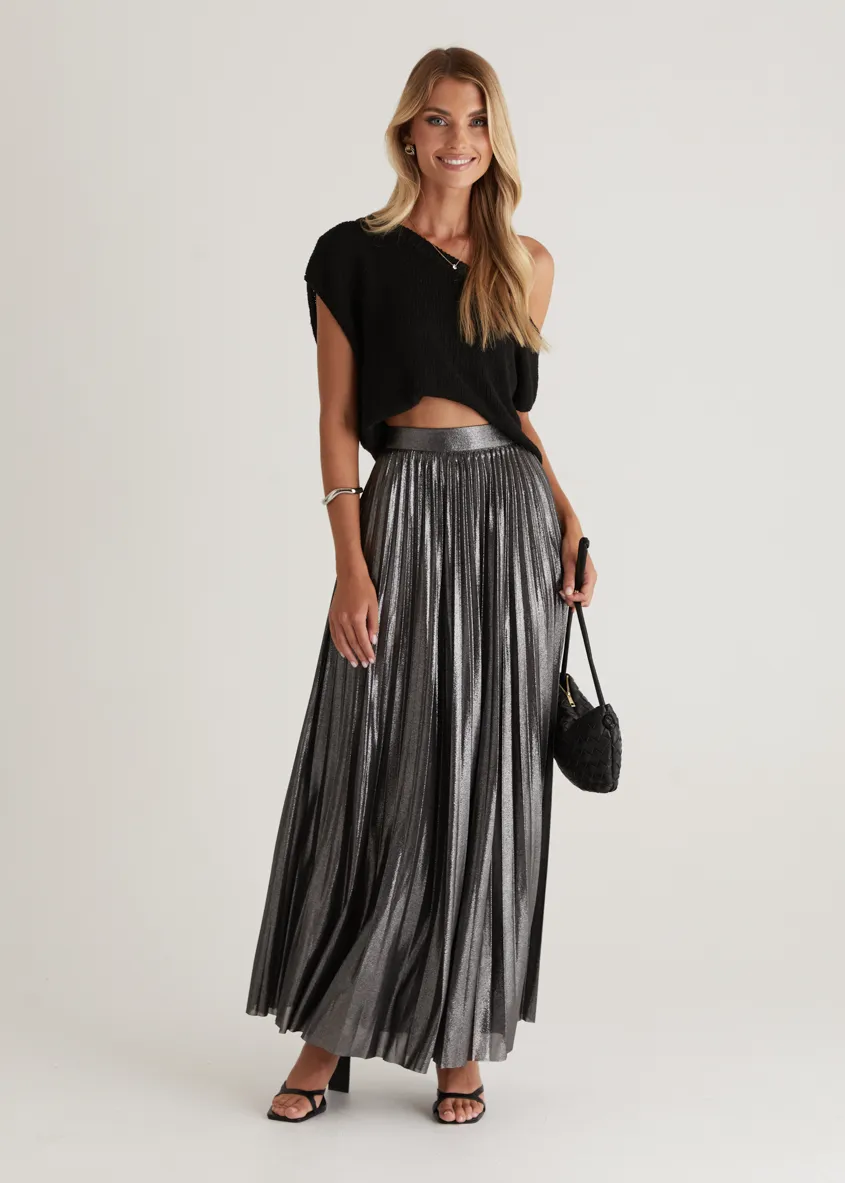 Twilight Midi Skirt - Charcoal
