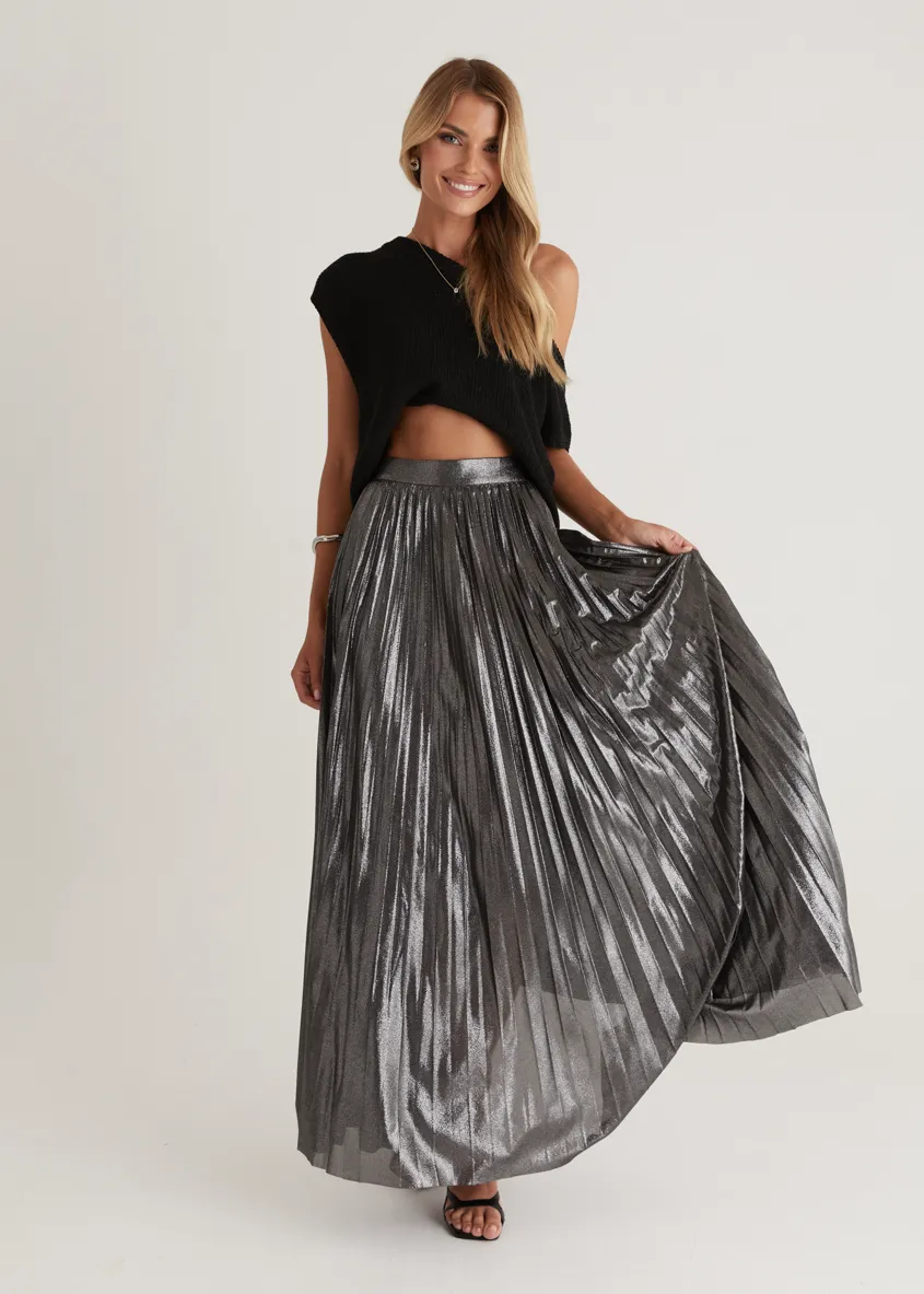 Twilight Midi Skirt - Charcoal