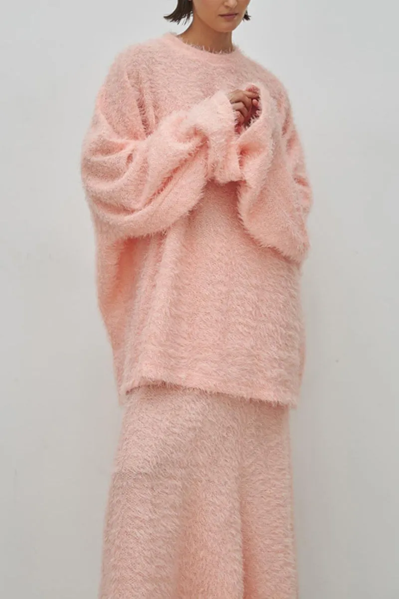 UL0483 Fuzzy Shirt and Skirt Set