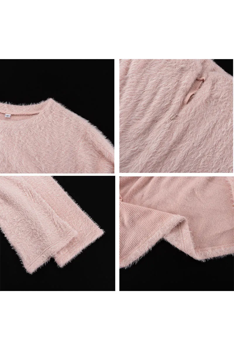 UL0483 Fuzzy Shirt and Skirt Set