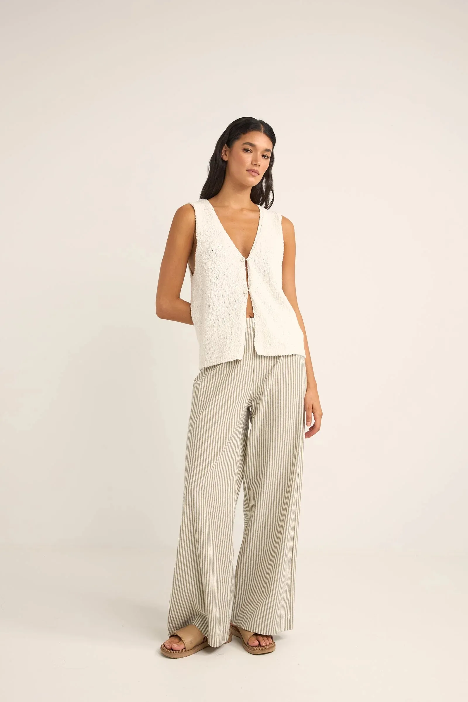 Valley Stripe Wide Leg Pant