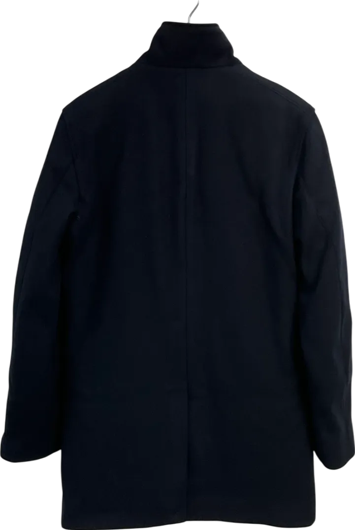 Very Blue Faux Wool Funnel Neck Coat UK S