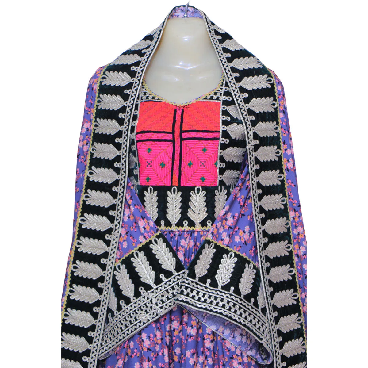 Vibrant Kameez with Dupatta | Authentic Afghan Fashion Nk-262