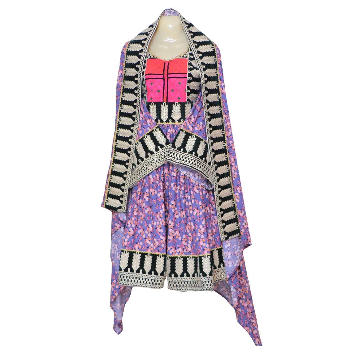 Vibrant Kameez with Dupatta | Authentic Afghan Fashion Nk-262